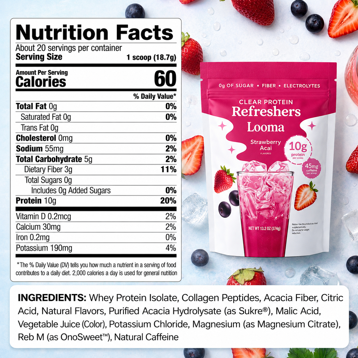 Looma's Clear Protein Refreshers